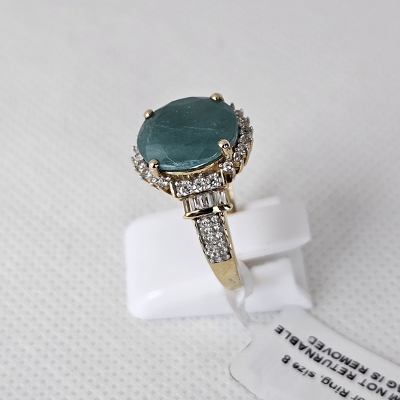 Extremly Rare Natural Grandiderite & Ziron Vermeil Ring Size 8 New! - Picture 4 of 5